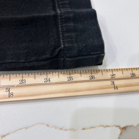 Joe's Jeans Wide Leg Ankle SZ32 Black Rinse High Rise Utility Pockets Stretch - Picture 8 of 10